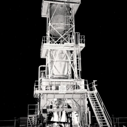 VTS_II_at_the_Bowl_Area_of_the_SSFL_XLR71-NA-1_engine_test_in_1954