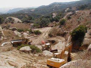 Happy Valley perchlorate excavation above Dayton Canyon - 2003 courtesy DTSC