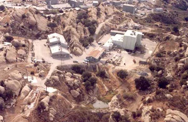 Sodium Reactor Experiment - right - partially melted down in 1959