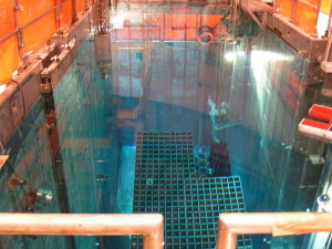 Tons of spent nuclear reactor fuel rods sit under deep water that is constantly circulated to keep the hot rods cool. Loss of power would lead to full failure of the pools with catastrophic consequences.