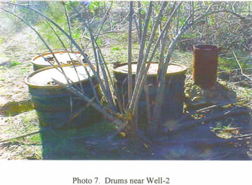 Runkle Canyon dumped drums