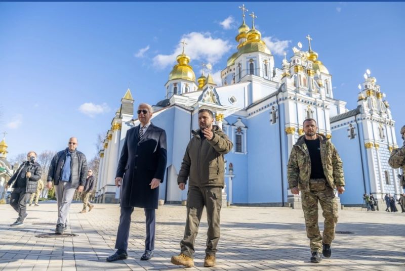 Presidents Biden and Zelenskyy in Kiev Ukraine 20 February 2023 - U.S. White House